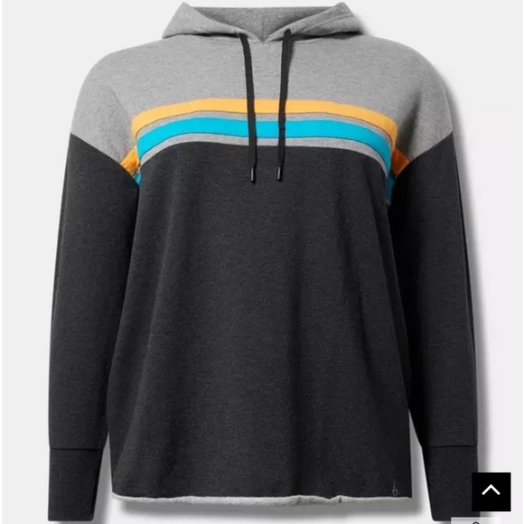 torrid Tops - Torrid Everyday Fleece Colorblock Active Hoodie